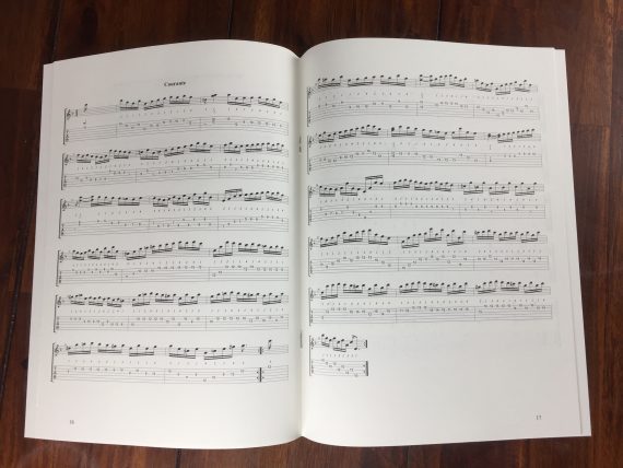 guitar tablature from baths 2nd cello suite