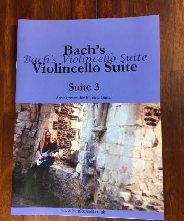 tab book for baths 3rd cello suite for electric guitar